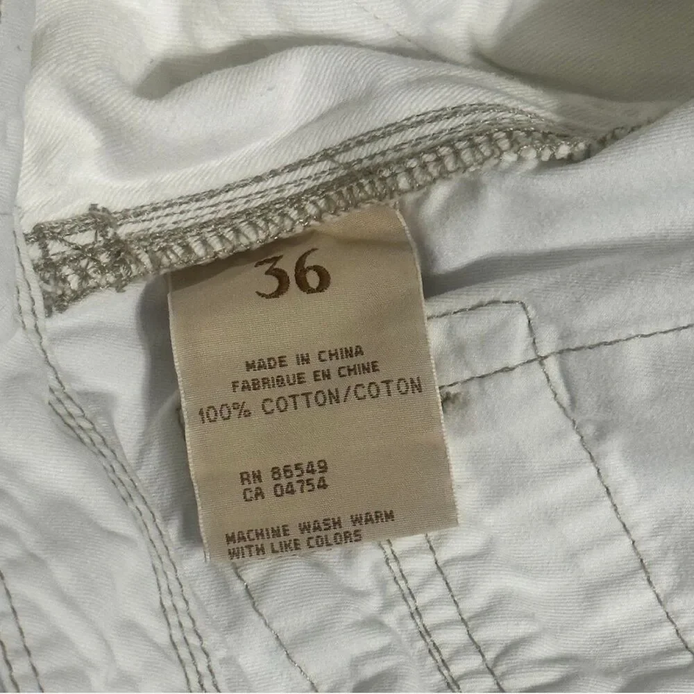 Tommy Bahama Men's White and Cream Cargo Shorts Size 36w 24L" #carg - Picture 5 of 6